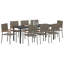 Emiya 8 - Person Patio Dining Set with Rectangular Table-1516353322