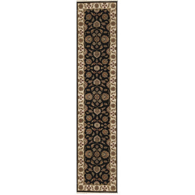 One-of-a-Kind Runner 2'7" X 12' Runner Wool Area Rug in Black/Beige/Brown
