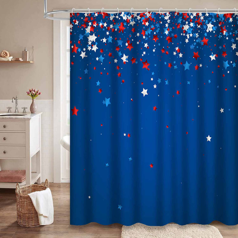 Rideau de douche avec 12 crochets, L 72 po x l 78 po