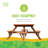 Jack & June Circular Cedar Picnic Table, Weather-Resistant Outdoor Table for Kids, Perfect for Backyard Picnics and Activities