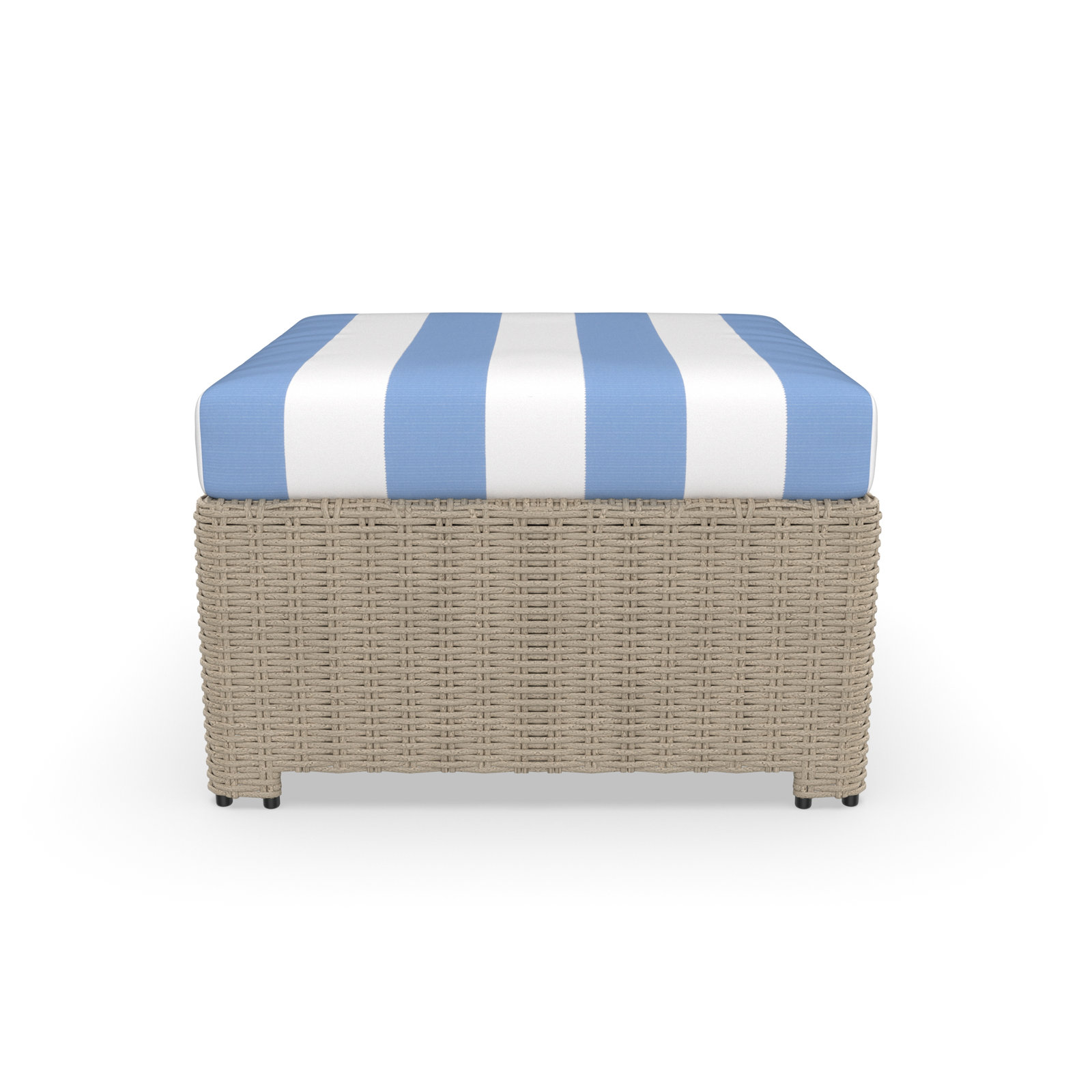 Henri Sunbrella® Patio Ottoman, Sunbrella® Refuge Ocean