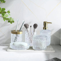 Vizcaya Bath Accessories  Mercury glass bathroom accessories, Bathroom  accessories luxury, Bathroom accessories sets