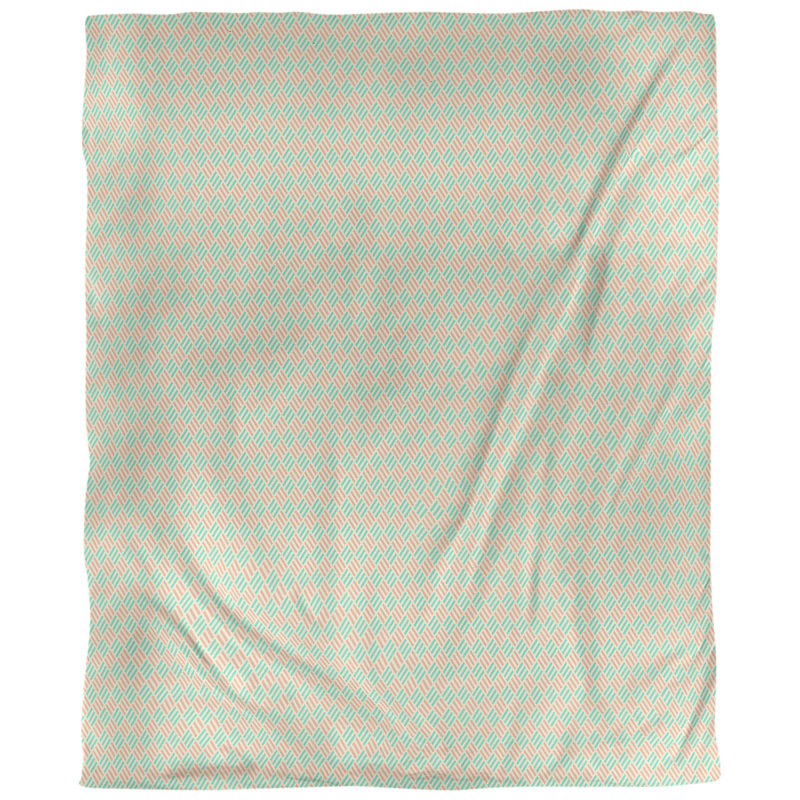 Housse de couette simple Katelyn Elizabeth, Housse de couette pour très grand lit, Sarcelle / orange, Polyester brossé