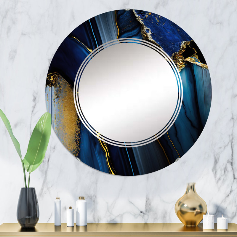 Miroir mural géométrique abstrait Ontaria, 32 po x 32 po