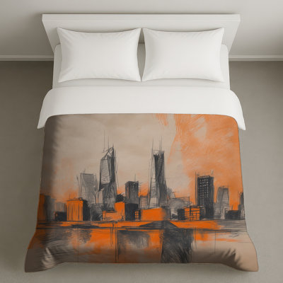 Housses de couette Orange City Skyline