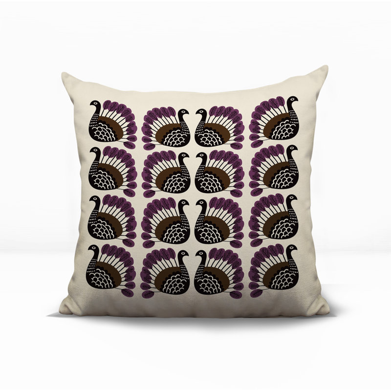 Oreiller carré réversible intérieur / extérieur Kunu, Carré 15 po, Mauve
