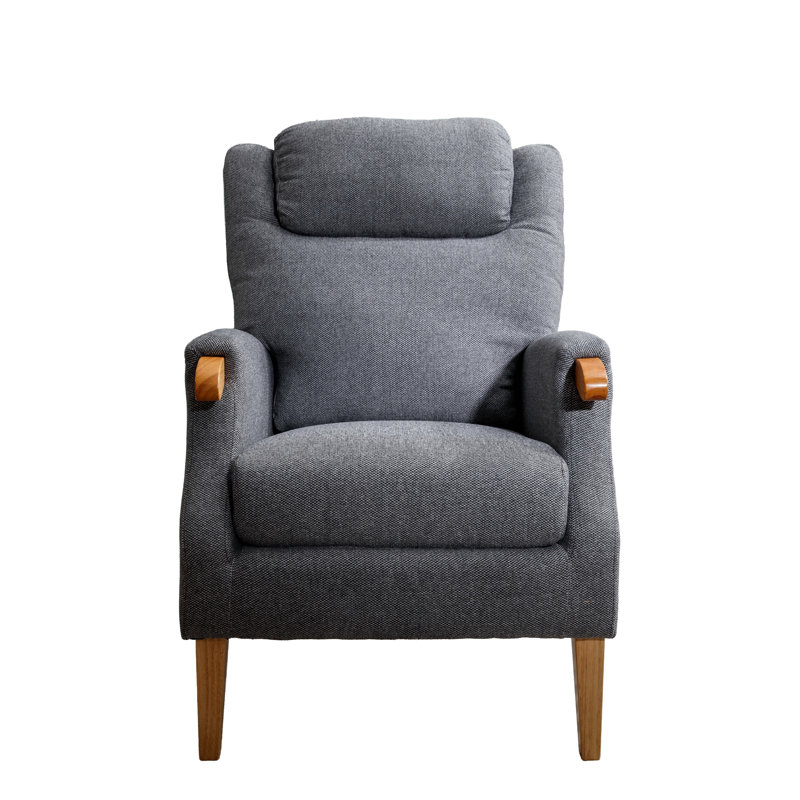 Spinnerstown 69cm Wide Tufted Polyester Armchair, Grey
