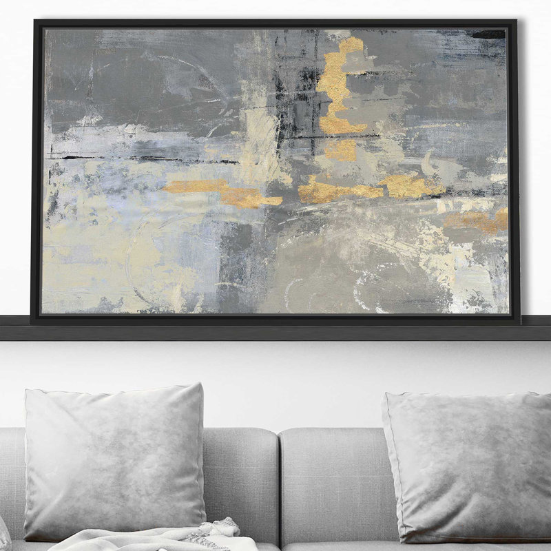 Missing You Crop - Peinture, Cadre flottant noir, H 27,5 po x l 43,5 po x P 2 po