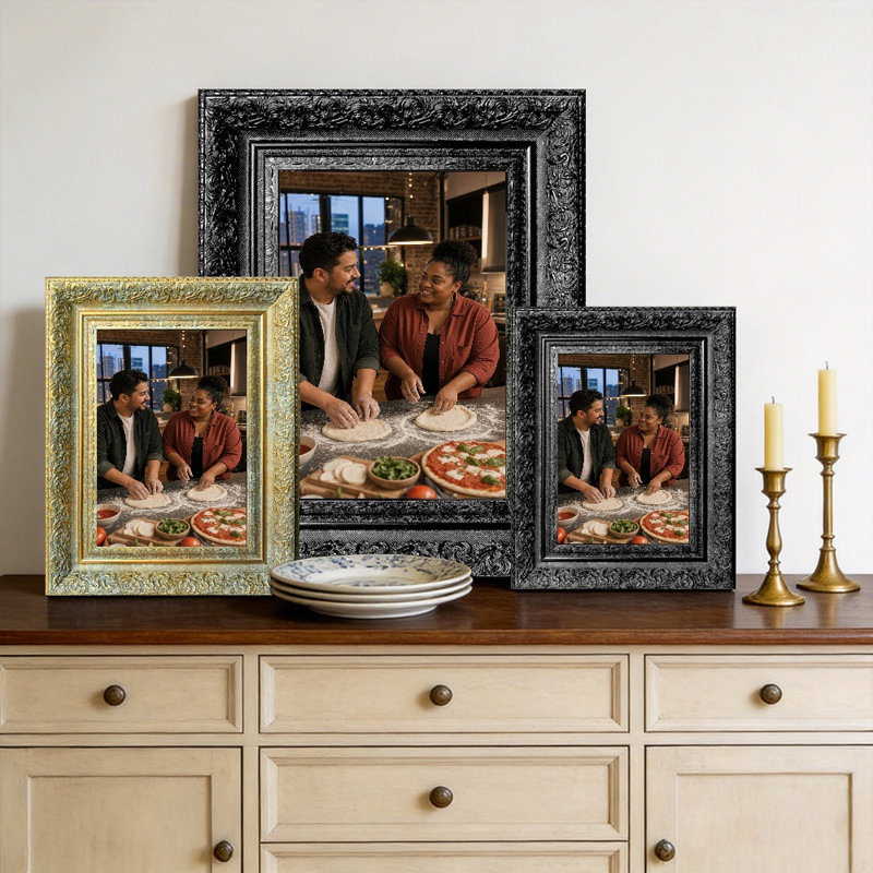 Cadre de table noir 1 PC 5 "x 7" avec affichage horizontal ou vertical