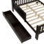 Full Platform Bed with Chalkboard, Solid Wood Platform Bed with Storage Drawers and Shelves, Childlike Fun and Space-saving Design, Espresso-1169432777