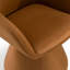 Chaise pivotante en tissu rouille moderne Temeka