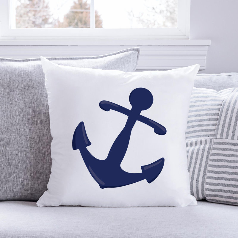 Nautical Sea Life_385 - Coussin décoratif avec coussin décoratif, H 18 po x l 18 po