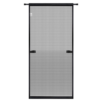 Hanging Screen Door - Fits Door Size 36" X 80" (Curtain Size 38'' X 81''), Sturdy Fibreglass Door Curtain Has Tension Rod&Hook&Loop Two Ways Of Use, Heavy Duty Durable Door Screen