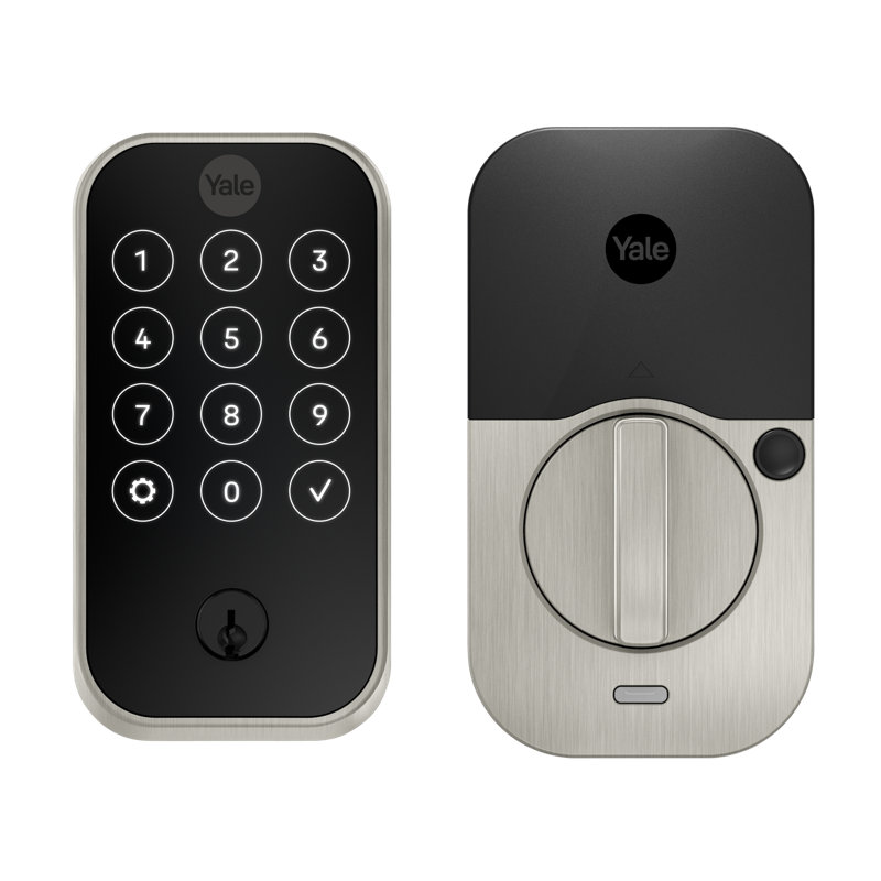 Verrouillage intelligent Yure Assure Lock à 2 touches avec Bluetooth Yale, Nickel satiné