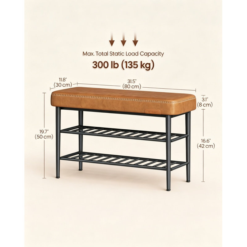 8 Pair Shoe Storage Bench