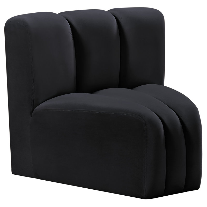 Holdina Velvet Side Chair, Black Velvet