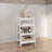 White Storage Shelf, For Bathroom & Living Room 4 Quick Assembly -