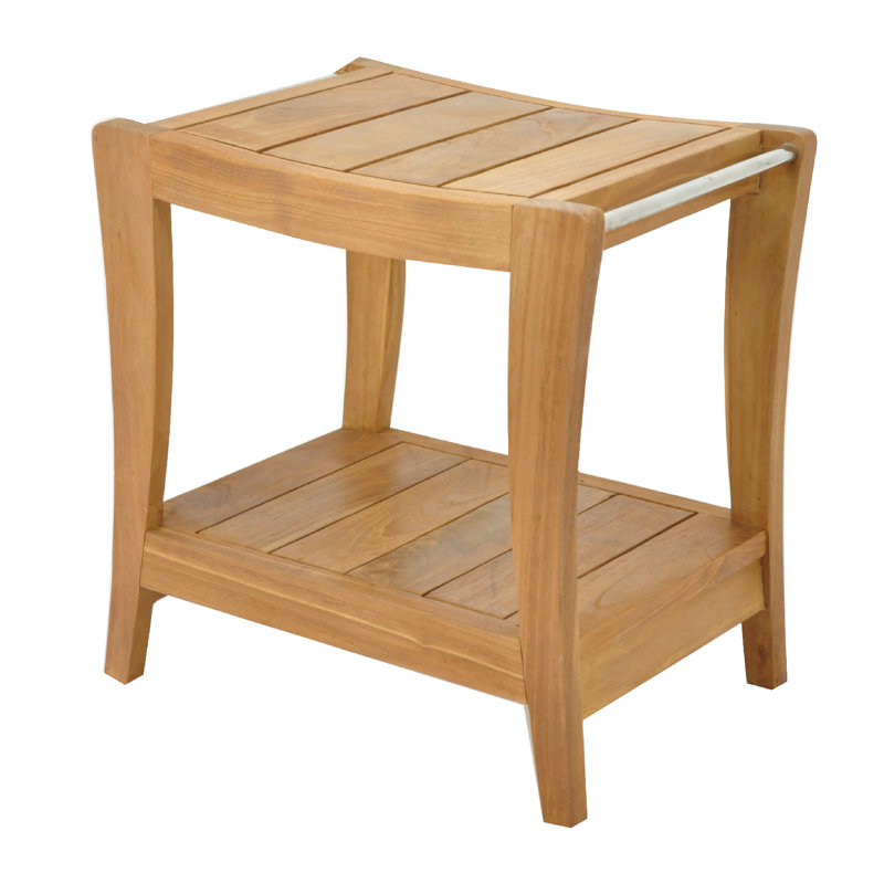 Banc de douche l 18" teck Whitten