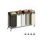 300 L Laundry Basket 5 Compartments, Laundry Sorter with 5 Pull-Out Removable Bags and Wheels Brown-133410783
