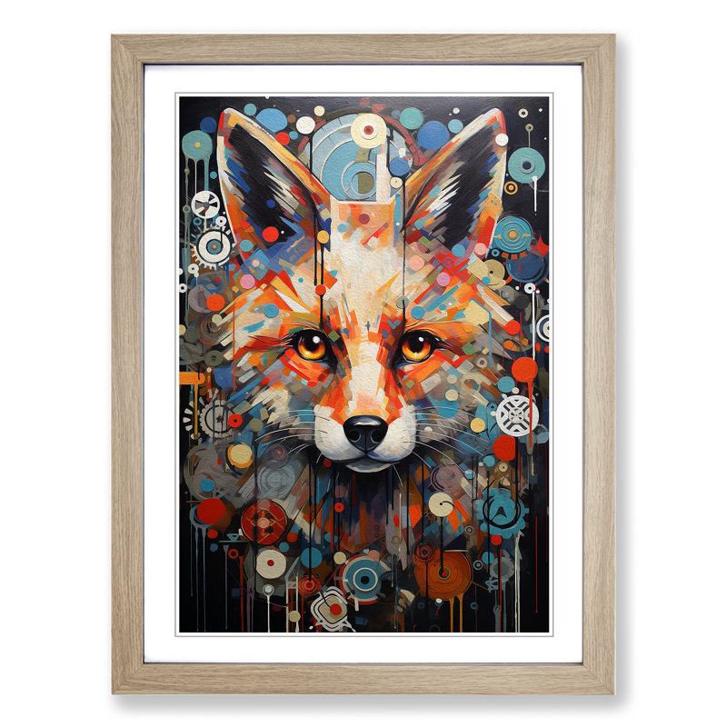 Single Picture Frame Print on Wood, 64cm H x 46cm W, Oak Framed