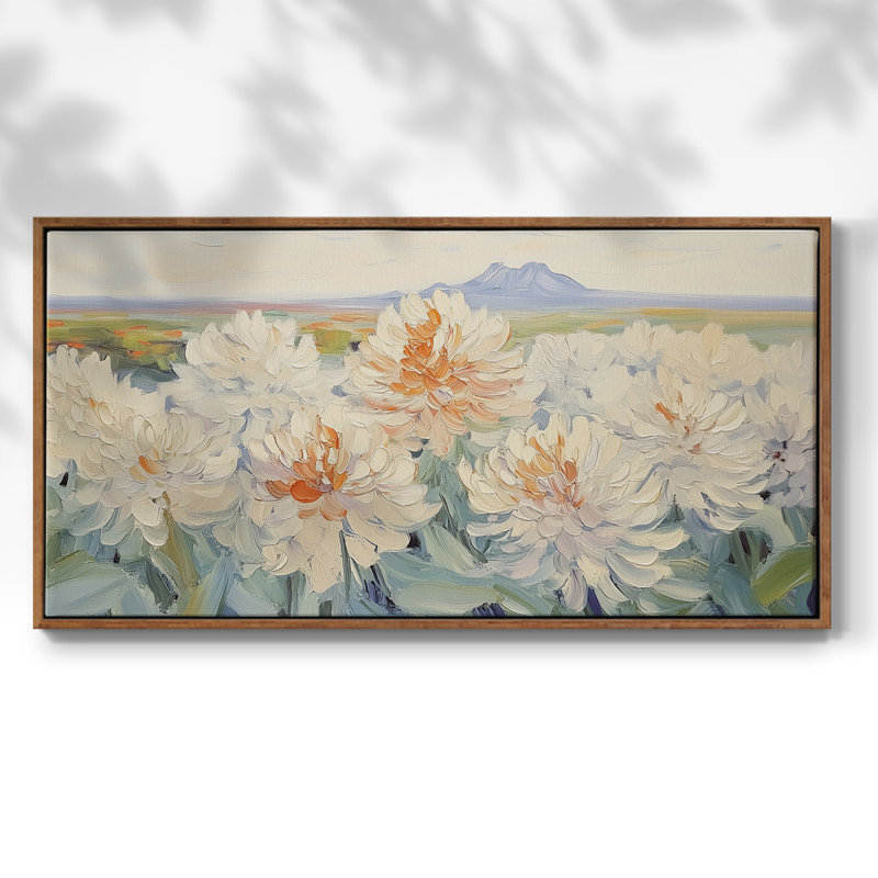 Botanical Series-CXCII - Toile tendue avec châssis encadré - Prêt à être accroché, H 25 po x l 49 po, Noyer