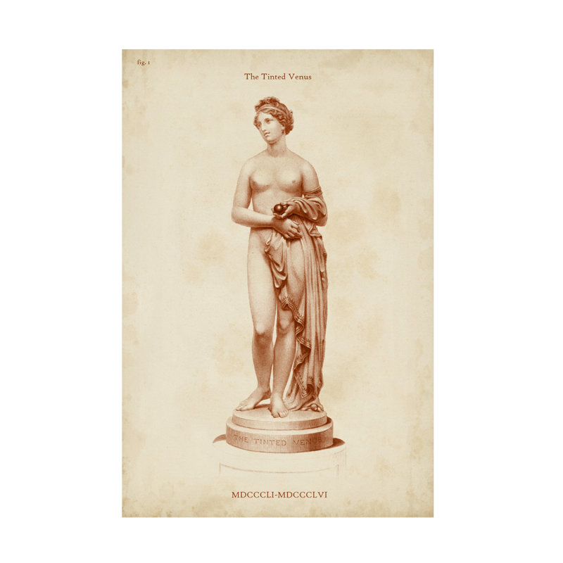 Sépia classique statuaire I - impression sur toile tendue, H 19 po x l 12 po