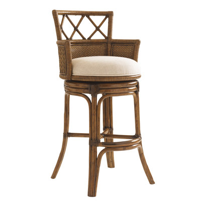 Bali Hai Swivel Upholstered Stool