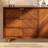 Retro Pine Solid Wood Brown Rectangular Sideboard