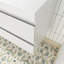 Meuble-lavabo mural de 91 cm (36 po) en panneaux de particules mélaminés blancs avec dessus en résine blanche et carbonate de calcium, deux tiroirs coulissants en forme de U à fermeture amortie, préassemblé.-830637805-1010895197