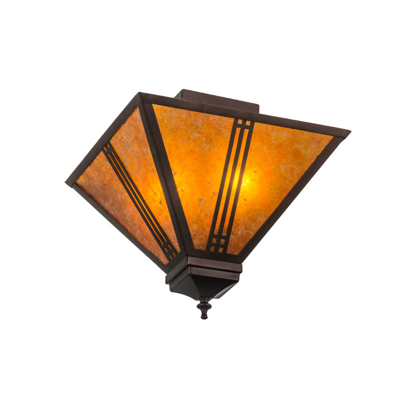 Plafonnier semi-encastré 18,5" à cuve unique 2 lumières Yager