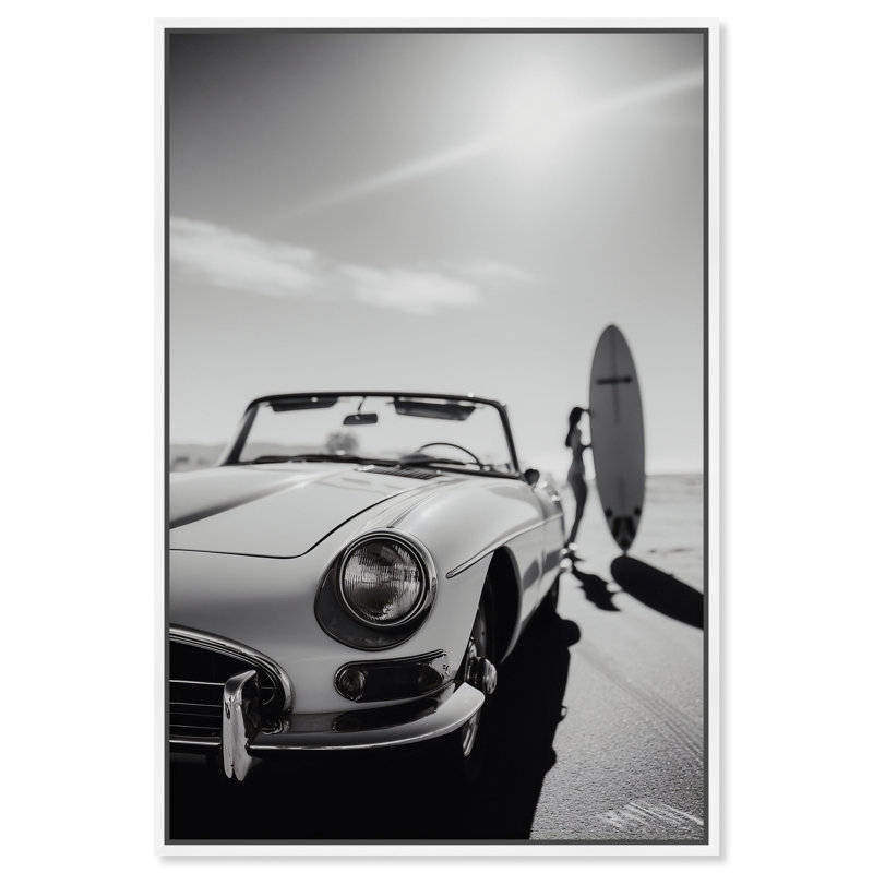 Coast Drift Print by Oliver Gal, 31"H x 46"W, White Floater Frame
