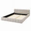 Structure de lit tapissier avec tissu épais, lit plateforme en chenille avec tête de lit et structure solide. Aucun sommier tapissier requis (68 po x 86,5 po x 23,5 po)