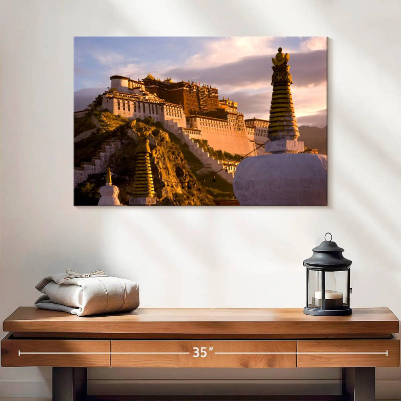 Potala Palace At Sunset, 16" H x 24" W