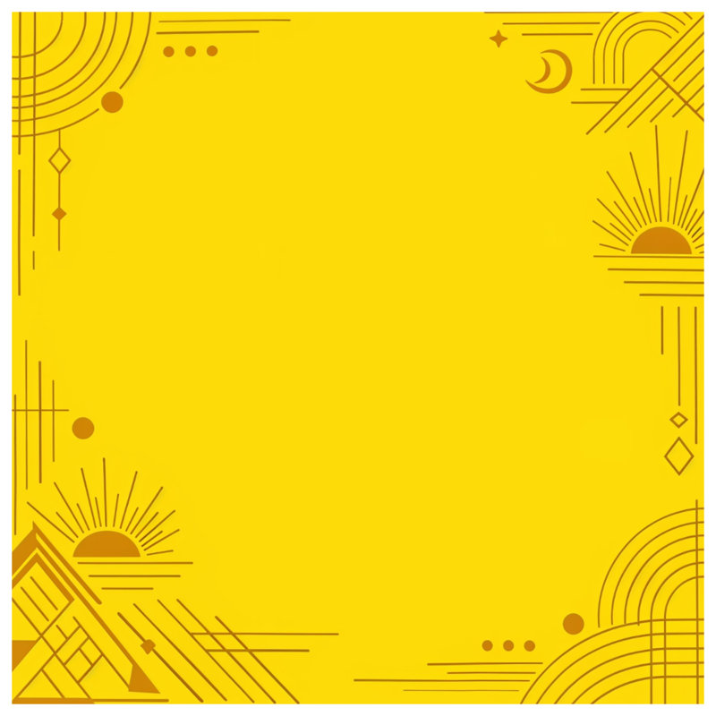 Tapisserie murale jaune à motif géométrique soleil levant - Décoration murale soleil levant, 68in H x80in W with 4 Grommets