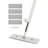 Flat Mop, Self Wringing, Microfiber Floor Cleaner with 4 Reusable & Washable Pads for Dry & Wet Floor Cleaning, Microfiber Flat Mop with Stainless Steel Handle for Hardwood Laminate Tile Vinyl