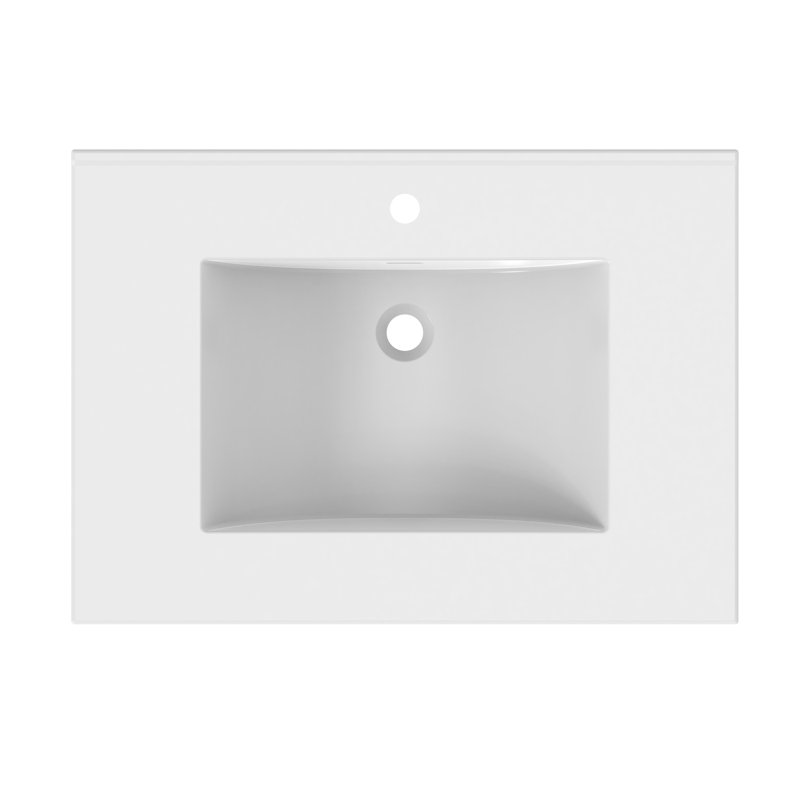 31'' Ceramic Top Widespread 3 cm thick  White, Single