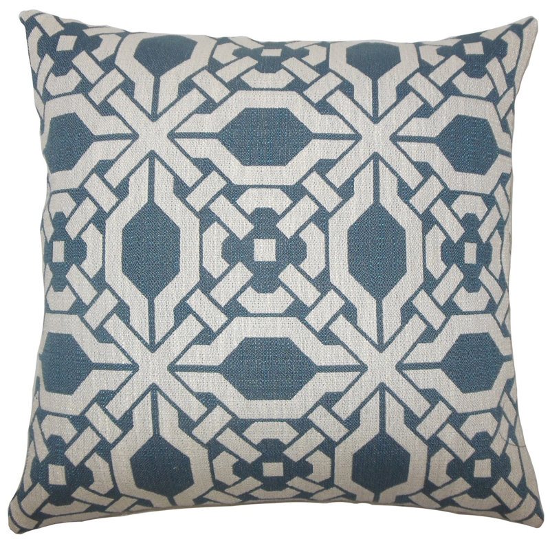 Coussin décoratif géométrique quad, H 18 po x l 18 po x P 5 po