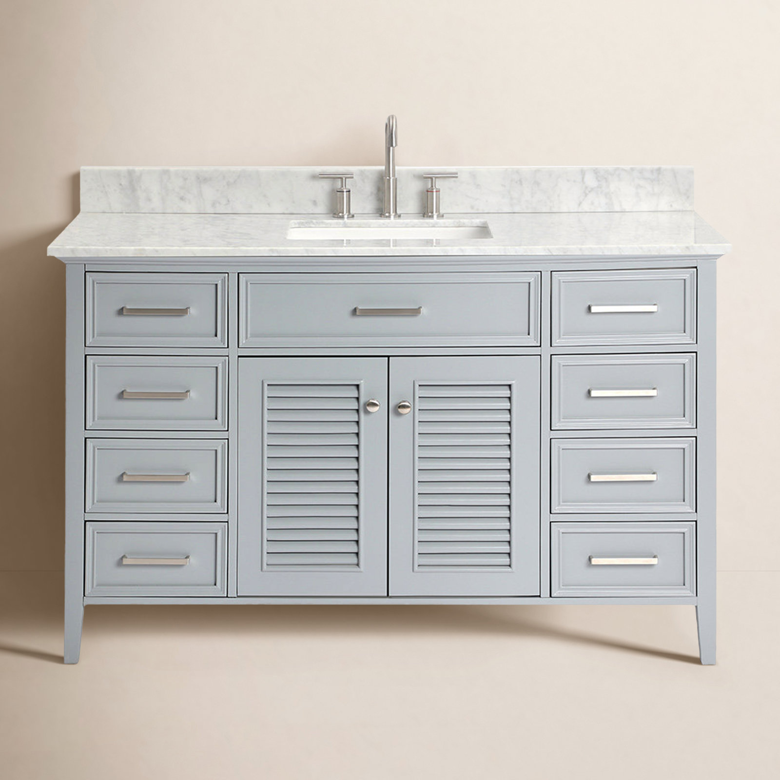 55'' Single Bathroom Vanity, Gray