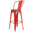 Tabouret de bar ou de comptoir en métal Marian avec dossier et siège en bois Marian-2127243145-2101696429-2101696408