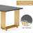 Legun Rectangular with Iron Base Dining Table-2040381230-2032798039