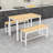 Compact 3-Piece Dining Table Set for 4 – Stowable Benches for Small Spaces-945669877