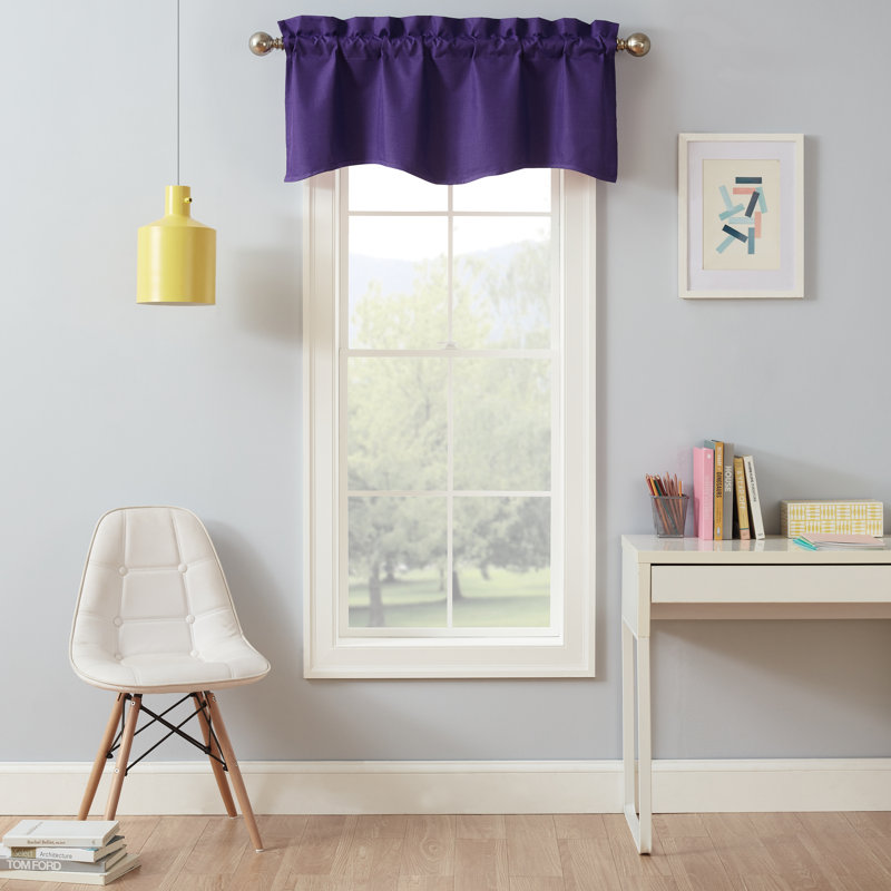 Kendall Scalloped Window Valance, Purple