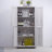 4 Doors Mirrored Accent Storage Cabinet with Adjustable Shelves for Corner, Entryway, Living Room, Bedroom, and Kitchen-482251805