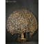 Arbre mural très grand 51 "avec oiseaux - Artisanat en laiton fabriqué à la main avec incrustations de pierres multiples - Décoration majestueuse Banyan Tree