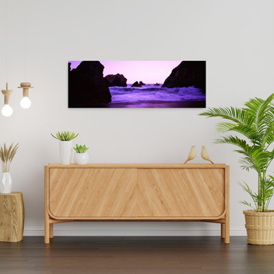 Dusk On The Santa Cruz Coastline, California, Usa Tranquil Coastal Wall Art