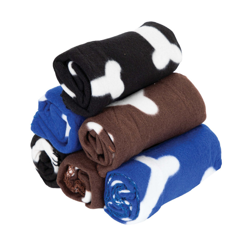 Soft Polar Fleece Pet Blanket Pack - 24x28