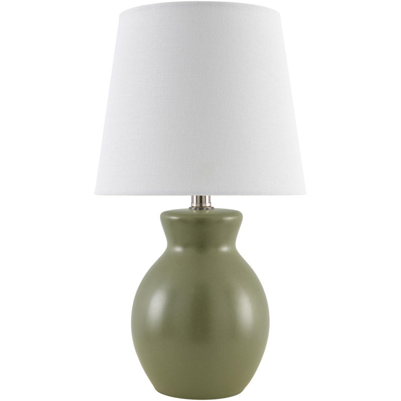 Abat-jour tambour Momsen, Vert foncé, H 15 po x l 8 po x P 8 po