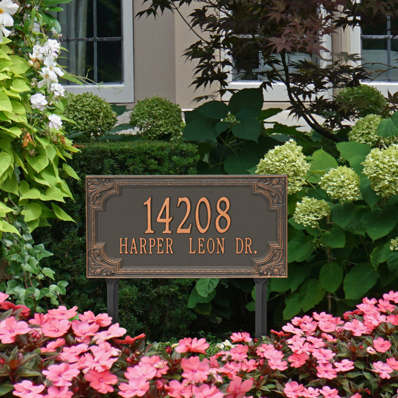 Plaque d'adresse sur 2 lignes Signature Series, Cuivre, Oui, Cuivre forgé