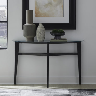 Aldiana Sofa Table w/ Glass Top