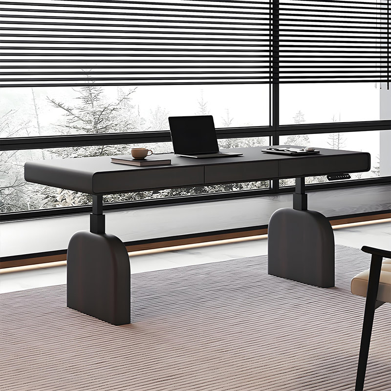 Bureau réglable 70 po 70 po Burwood, H 53,94 po x l 70,87 po x P 27,56 po
